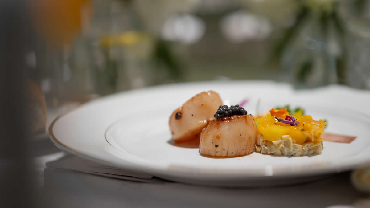 Elegant Gourmet Seared Scallops Western Cuisine